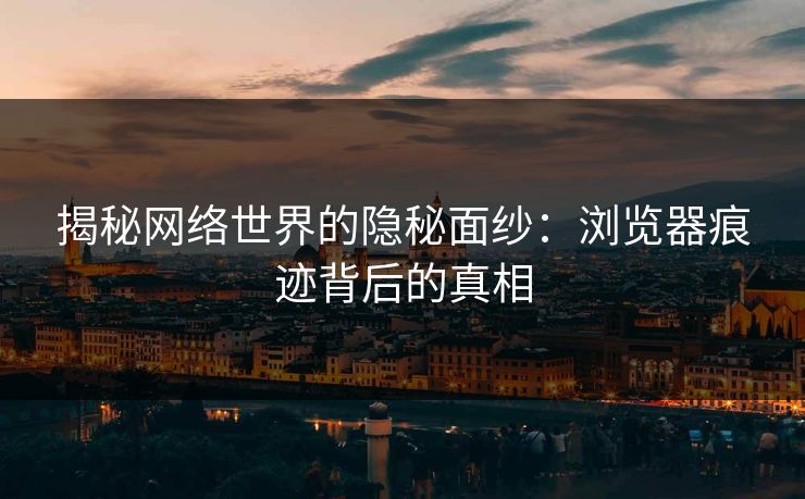揭秘网络世界的隐秘面纱：浏览器痕迹背后的真相