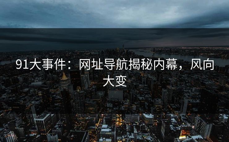 91大事件：网址导航揭秘内幕，风向大变